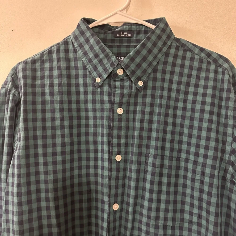 Lot‎ of 2 J.Crew Flex Washed Button Down Shirt Long Sleeve Men’s Sz Large